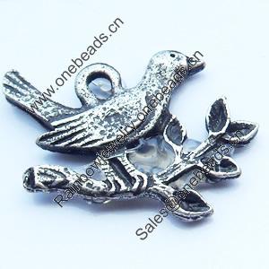 Pendant, Zinc Alloy Jewelry Findings, 19x13mm, Sold by Bag