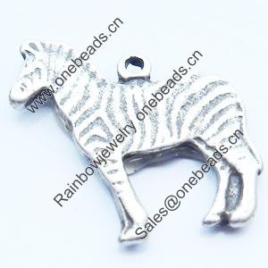 Pendant, Zinc Alloy Jewelry Findings, Horse, 17x16mm, Sold by Bag