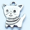 Pendant, Zinc Alloy Jewelry Findings, Cat, 16x22mm, Sold by Bag