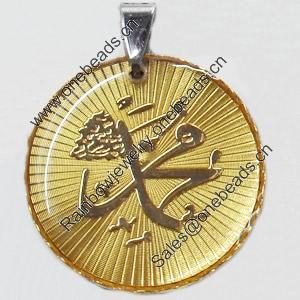 Pendant, Zinc Alloy Jewelry Findings, 29x36mm, Sold by PC