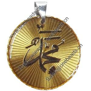 Pendant, Zinc Alloy Jewelry Findings, 29x36mm, Sold by PC