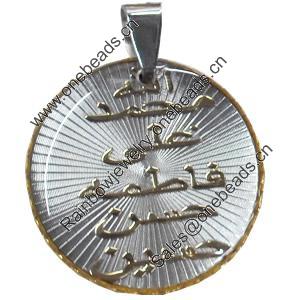 Pendant, Zinc Alloy Jewelry Findings, 29x36mm, Sold by PC