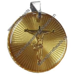 Pendant, Zinc Alloy Jewelry Findings, 29x36mm, Sold by PC