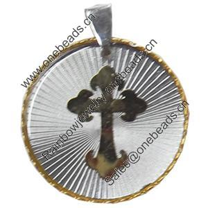 Pendant, Zinc Alloy Jewelry Findings, 29x36mm, Sold by PC