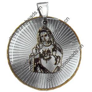 Pendant, Zinc Alloy Jewelry Findings, 29x36mm, Sold by PC