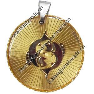 Pendant, Zinc Alloy Jewelry Findings, 29x36mm, Sold by PC