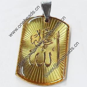 Pendant, Zinc Alloy Jewelry Findings, 21x38mm, Sold by PC