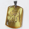 Pendant, Zinc Alloy Jewelry Findings, 21x38mm, Sold by PC