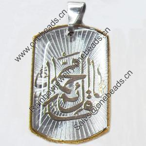 Pendant, Zinc Alloy Jewelry Findings, 21x38mm, Sold by PC