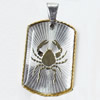 Pendant, Zinc Alloy Jewelry Findings, 21x38mm, Sold by PC