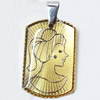 Pendant, Zinc Alloy Jewelry Findings, 21x38mm, Sold by PC