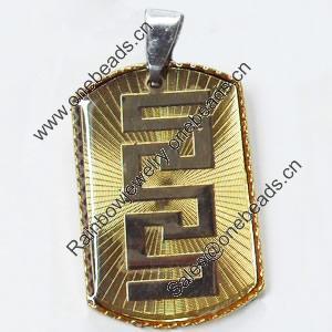 Pendant, Zinc Alloy Jewelry Findings, 21x38mm, Sold by PC