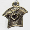 Pendant, Zinc Alloy Jewelry Findings, 13x16mm, Sold by Bag