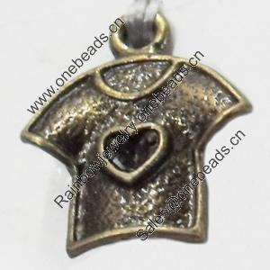 Pendant, Zinc Alloy Jewelry Findings, 13x16mm, Sold by Bag