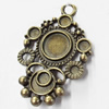 Pendant, Zinc Alloy Jewelry Findings, 22x35mm, Sold by Bag