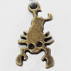 Pendant, Zinc Alloy Jewelry Findings, 13x25mm, Sold by Bag