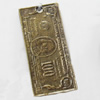 Pendant, Zinc Alloy Jewelry Findings, 18x40mm, Sold by Bag