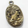 Pendant, Zinc Alloy Jewelry Findings, 17x28mm, Sold by Bag