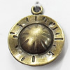Pendant, Zinc Alloy Jewelry Findings, 20x24mm, Sold by Bag