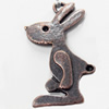 Pendant, Zinc Alloy Jewelry Findings, Rabbit, 22x39mm, Sold by Bag