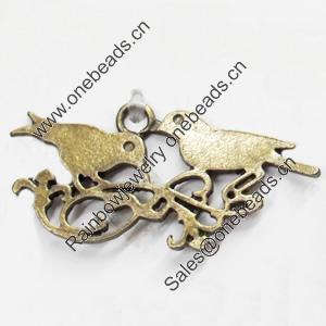 Pendant, Zinc Alloy Jewelry Findings, 40x18mm, Sold by Bag