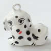 Brass Enamel Small Bell Charm, Lead-free 23x19x14.5mm, Hole:about 2.5mm, Sold by PC