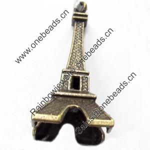 Pendant, Zinc Alloy Jewelry Findings, 21x47mm, Sold by Bag