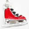 Zinc Alloy Enamel Pendant, 14x14mm, Sold by Bag