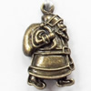 Pendant, Zinc Alloy Jewelry Findings, 12x24mm, Sold by Bag