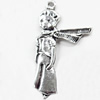 Pendant, Zinc Alloy Jewelry Findings, 26x43mm, Sold by Bag