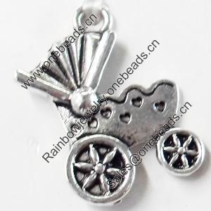 Pendant, Zinc Alloy Jewelry Findings, 17x25mm, Sold by Bag