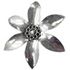 Pendant, Zinc Alloy Jewelry Findings, Flower, 51x58mm, Sold by Bag