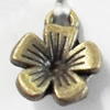 Pendant, Zinc Alloy Jewelry Findings, Flower, 9x10mm, Sold by Bag