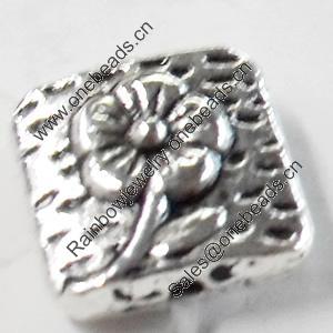 Beads, Zinc Alloy Jewelry Findings, 10x10mm, Sold by Bag
