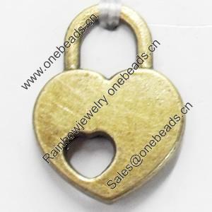 Pendant, Zinc Alloy Jewelry Findings, 17x23mm, Sold by Bag
