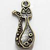 Pendant, Zinc Alloy Jewelry Findings, 9x24mm, Sold by Bag