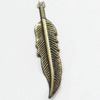 Pendant, Zinc Alloy Jewelry Findings, Leaf, 8x35mm, Sold by Bag