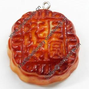 Resin Pendants, 30x34mm, Sold by PC