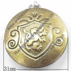 Iron Pendant, Album box, Outside diameter:31mm Inside diameter:24mm, Sold by Bag