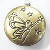 Iron Pendant, Album box, Outside diameter:19x22mm Inside diameter:13mm, Sold by Bag