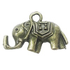 Pendant, Zinc Alloy Jewelry Findings, Elephant 25x17mm, Sold by Bag