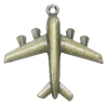 Pendant, Zinc Alloy Jewelry Findings, Plane 37x39mm, Sold by Bag