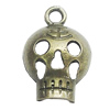 Pendant, Zinc Alloy Jewelry Findings, Skeleton 15x22mm, Sold by Bag