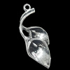 Pendant, Zinc Alloy Jewelry Findings, Leaf 17x39mm, Sold by Bag