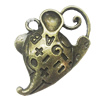 Pendant, Zinc Alloy Jewelry Findings, Animal Head 25x23mm, Sold by Bag