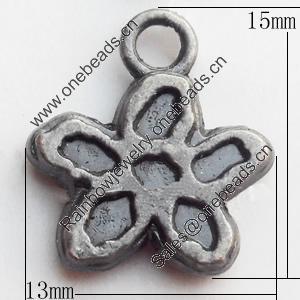 Pendant Zinc Alloy Jewelry Findings Lead-free, 13x15mm, Sold by Bag