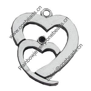 Pendant Zinc Alloy Jewelry Findings Lead-free, 25x31mm, Sold by Bag