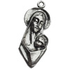 Pendant Zinc Alloy Jewelry Findings Lead-free, 18x42mm, Sold by Bag