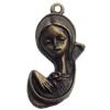 Pendant Zinc Alloy Jewelry Findings Lead-free, 18x40mm, Sold by Bag