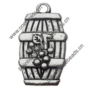 Pendant Zinc Alloy Jewelry Findings Lead-free, 15x25mm, Sold by Bag